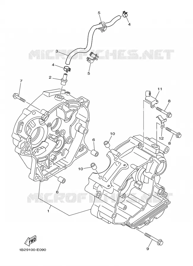 CRANKCASE Yamaha MOTO 125 2009 TTRE  TT-R125EY