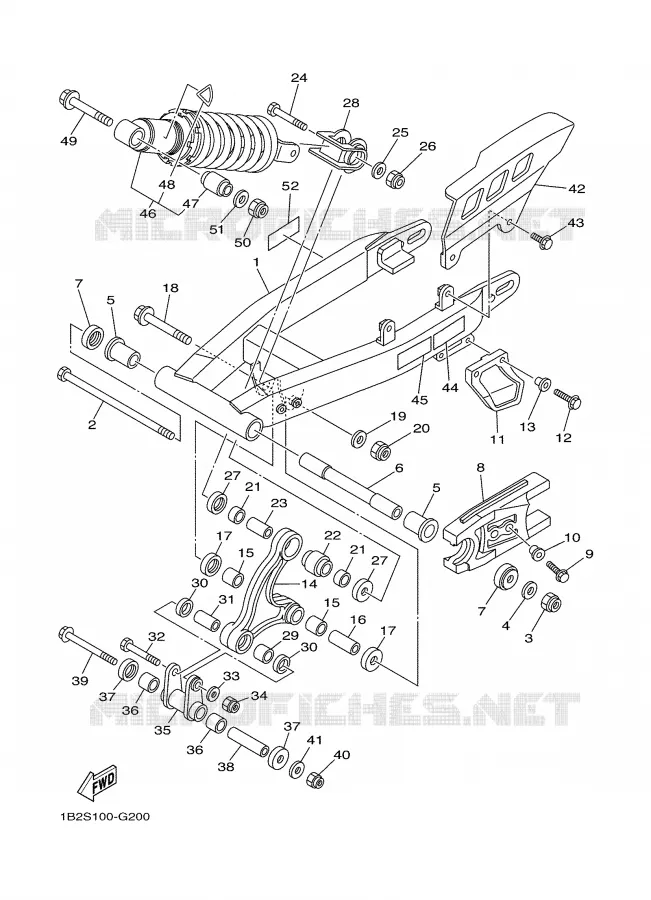 SWINGARM / SHOCK ABSORBER Yamaha MOTO 125 2009 TTRE  TT-R125EY