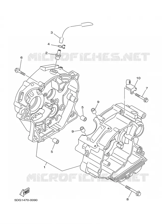 CRANKCASE Yamaha MOTO 125 2002 TTR  TTR125L