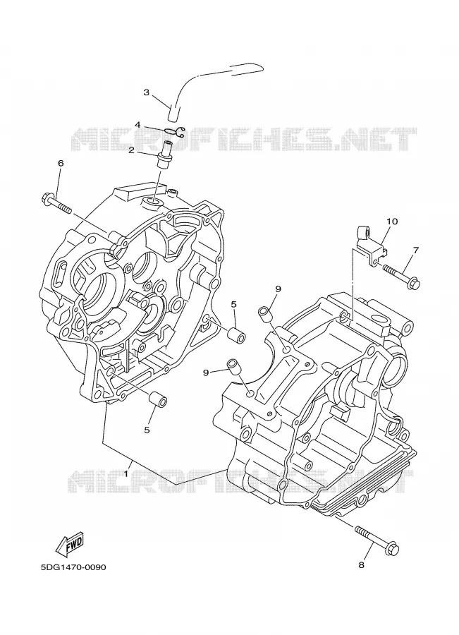 CRANKCASE Yamaha MOTO 125 2003 TTR  TTR125L