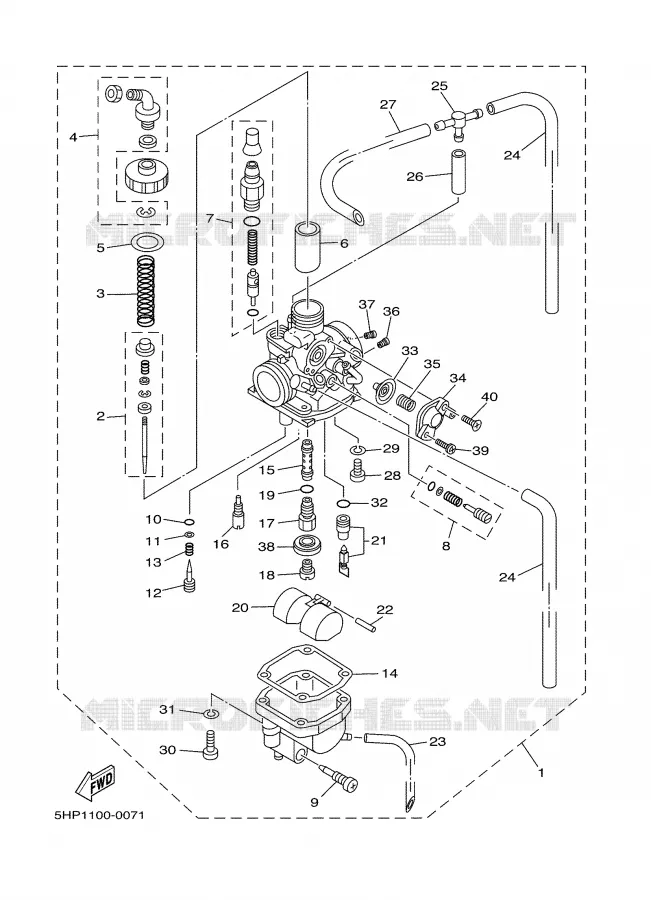 CARBURETOR Yamaha MOTO 125 2004 TTR  TTR125L