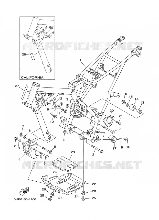 FRAME Yamaha MOTO 125 2004 TTR  TTR125L