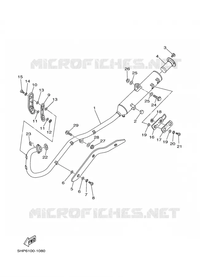 EXHAUST Yamaha MOTO 125 2005 TTR  TTR125L