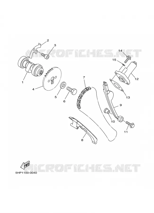 CAMSHAFT / TIMING CHAIN Yamaha MOTO 125 2007 TTR  TTR125L
