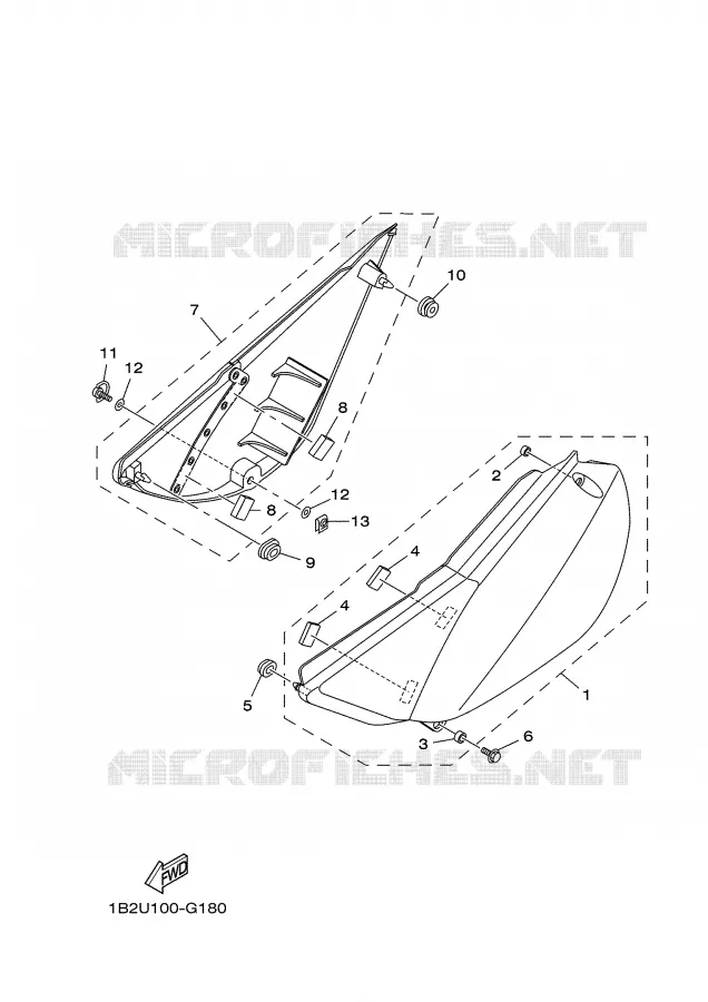 SIDE COVER Yamaha MOTO 125 2008 TTR  TTR125L