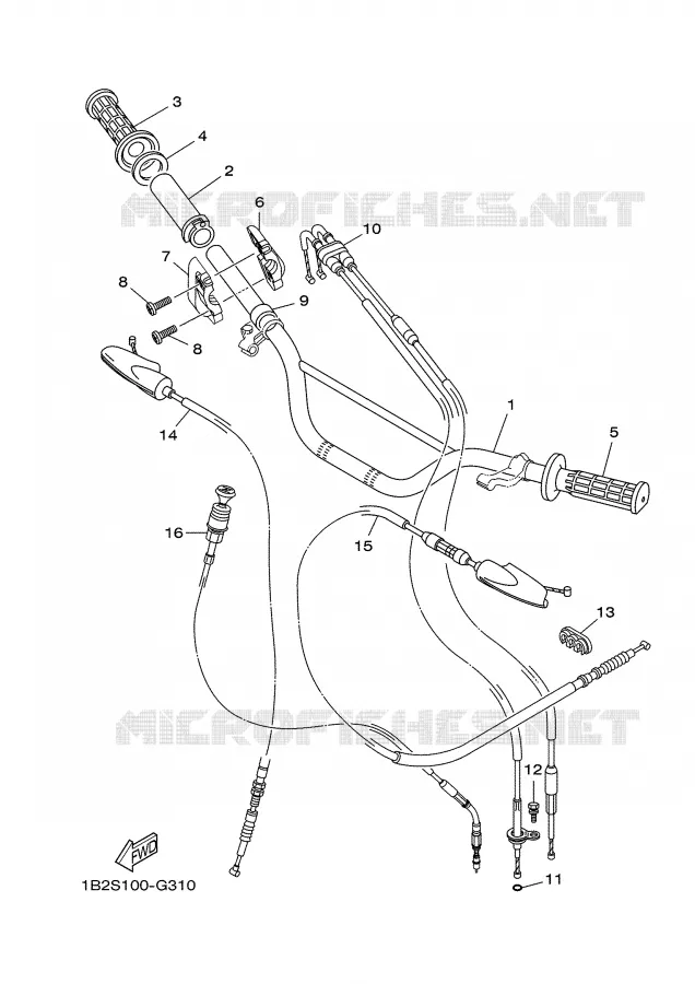 HANDLEBAR & CABLES Yamaha MOTO 125 2008 TTR  TTR125L