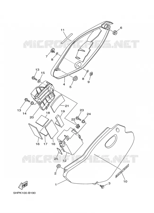 SIDE COVER Yamaha MOTO 125 2003 TTR  TTR125LE