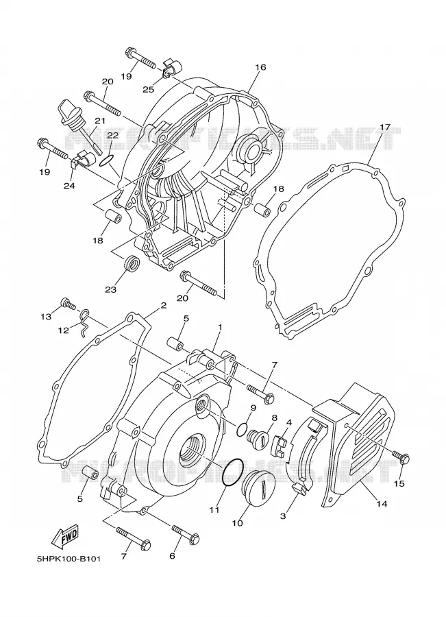 COVER - ENGINE 1 Yamaha MOTO 125 2005 TTR  TTR125LE
