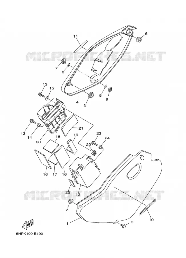 SIDE COVER Yamaha MOTO 125 2006 TTR  TTR125LE