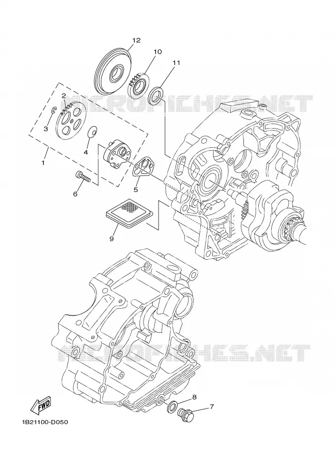 OIL PUMP Yamaha MOTO 125 2007 TTR  TTR125LE