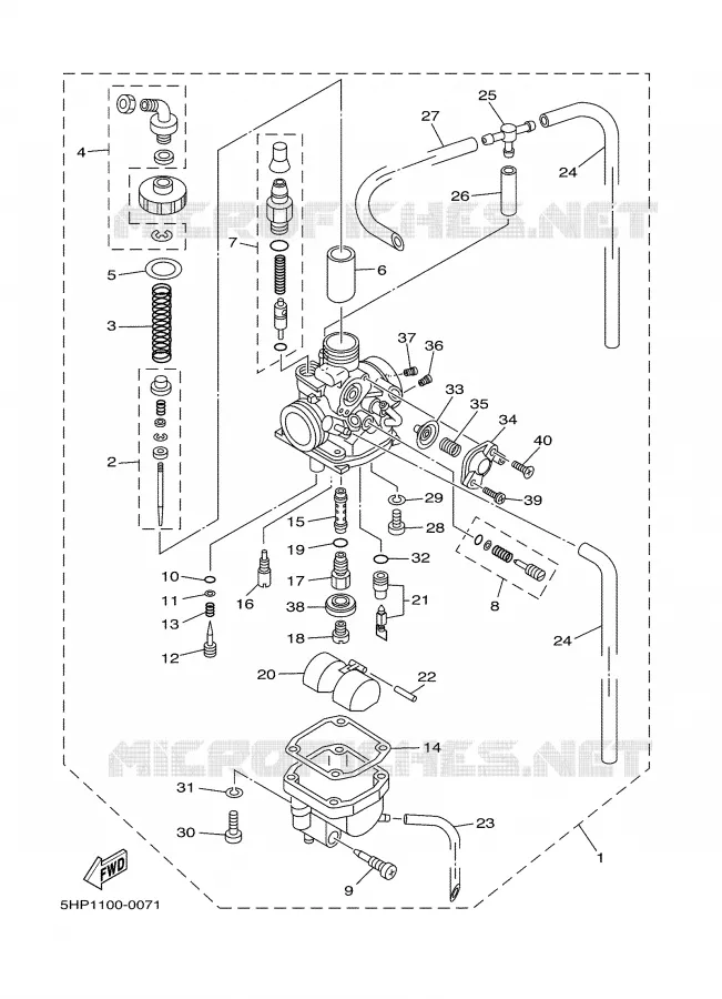 CARBURETOR Yamaha MOTO 125 2007 TTR  TTR125LE
