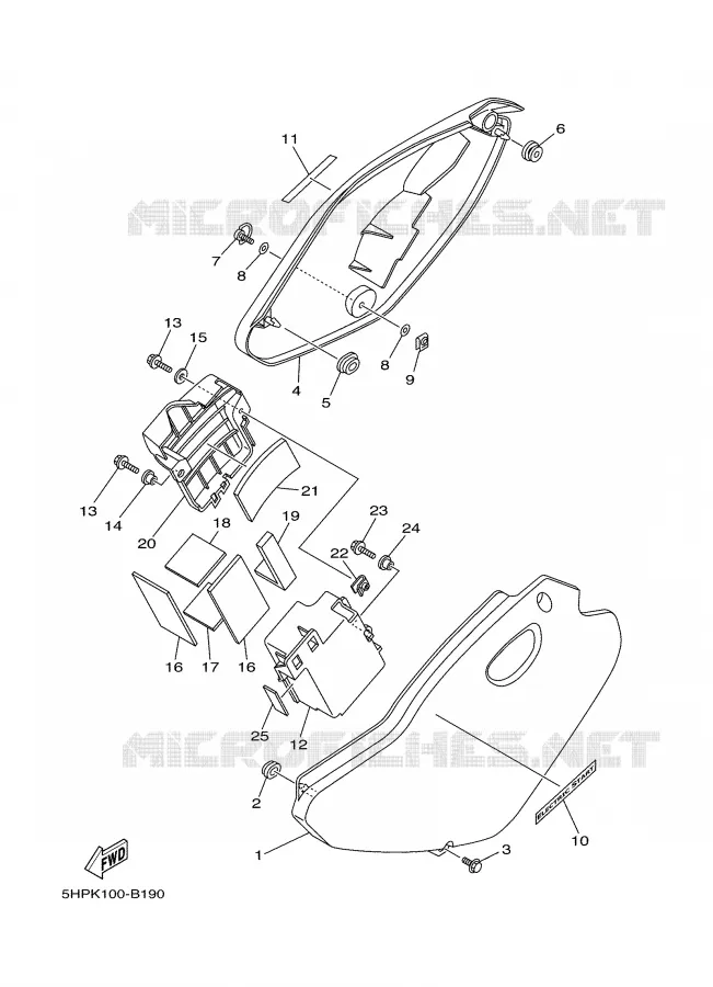 SIDE COVER Yamaha MOTO 125 2007 TTR  TTR125LE