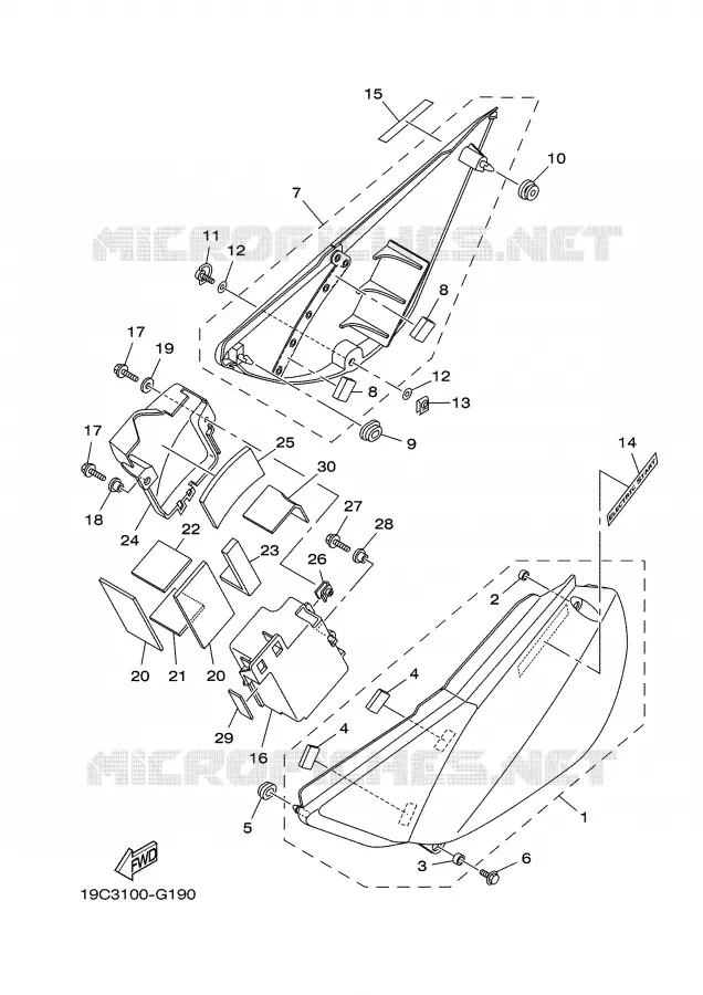 SIDE COVER Yamaha MOTO 125 2008 TTR  TTR125LE