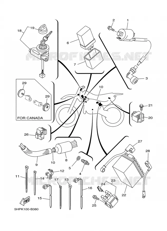 ELECTRICAL 1 Yamaha MOTO 125 2003 TTR  TTR125LER