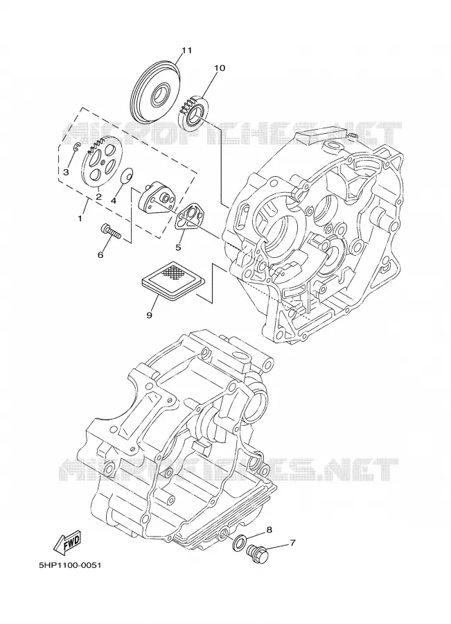 OIL PUMP Yamaha MOTO 125 2003 TTR  TTR125LER