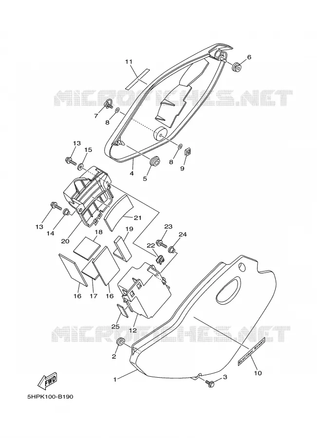 SIDE COVER Yamaha MOTO 125 2004 TTR  TTR125LES