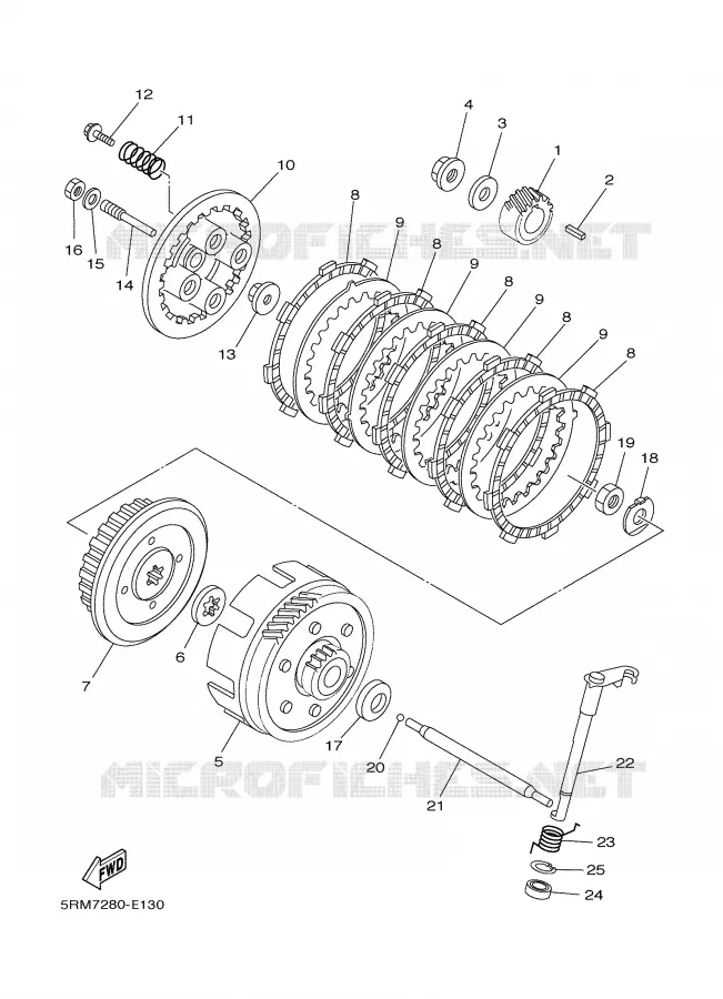 STARTER CLUTCH Yamaha MOTO 125 2008 TTR  TTR125LEX