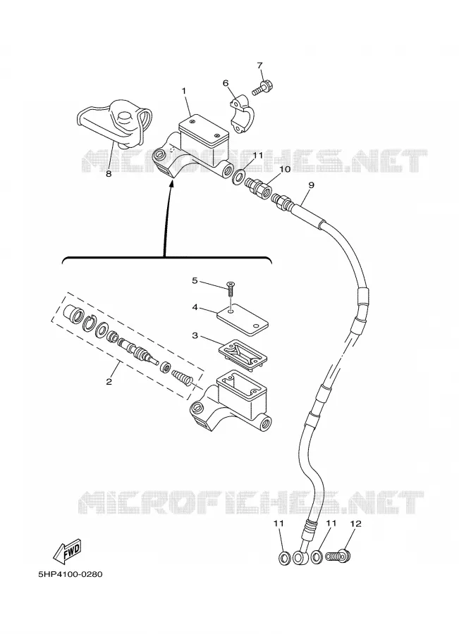 FRONT MASTER CYLINDER Yamaha MOTO 125 2000 TTR  TTR125LM
