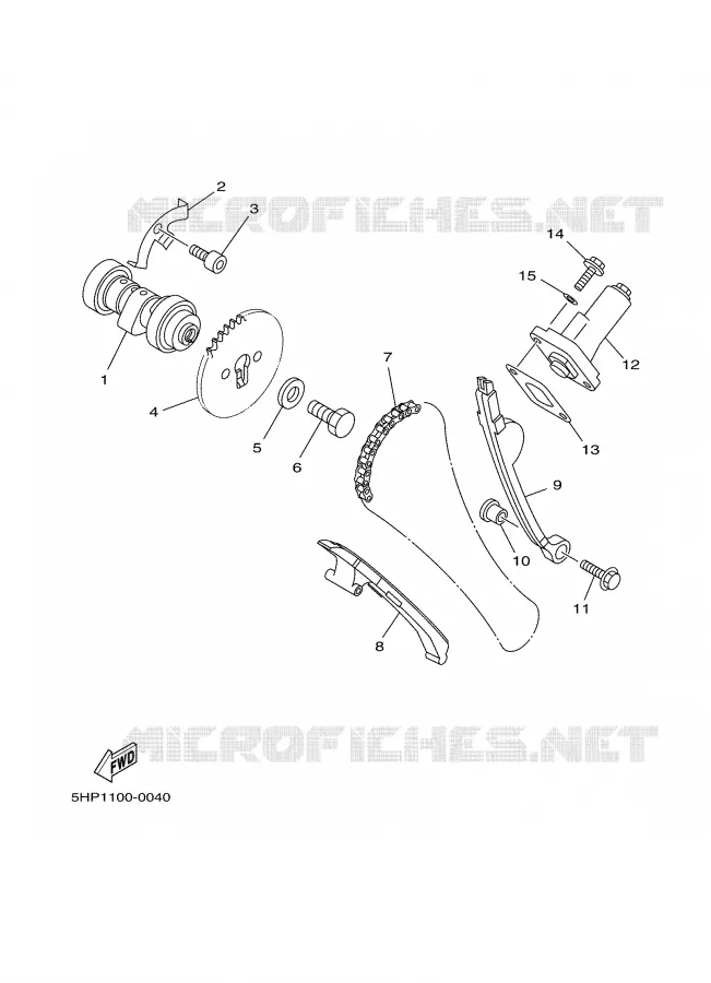 CAMSHAFT / TIMING CHAIN Yamaha MOTO 125 2004 TTR  TTR125LS