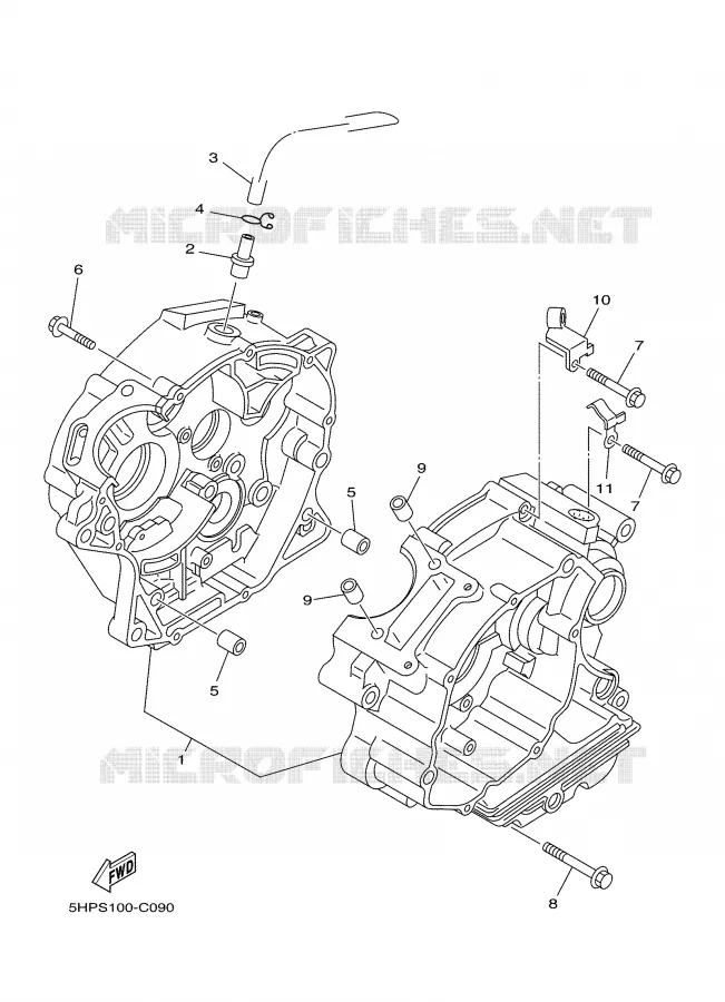 CRANKCASE Yamaha MOTO 125 2004 TTR  TTR125LS