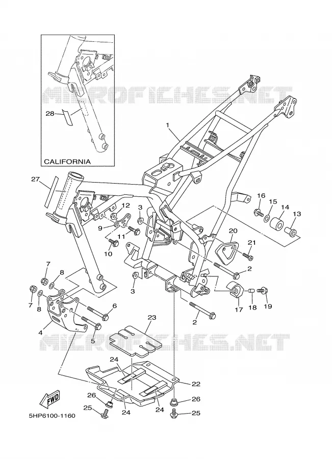 FRAME Yamaha MOTO 125 2004 TTR  TTR125LS