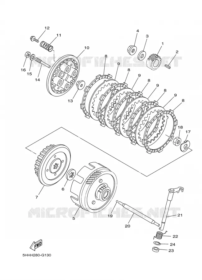 STARTER CLUTCH Yamaha MOTO 125 2009 TTR BIG WHEELS  TT-R125LW