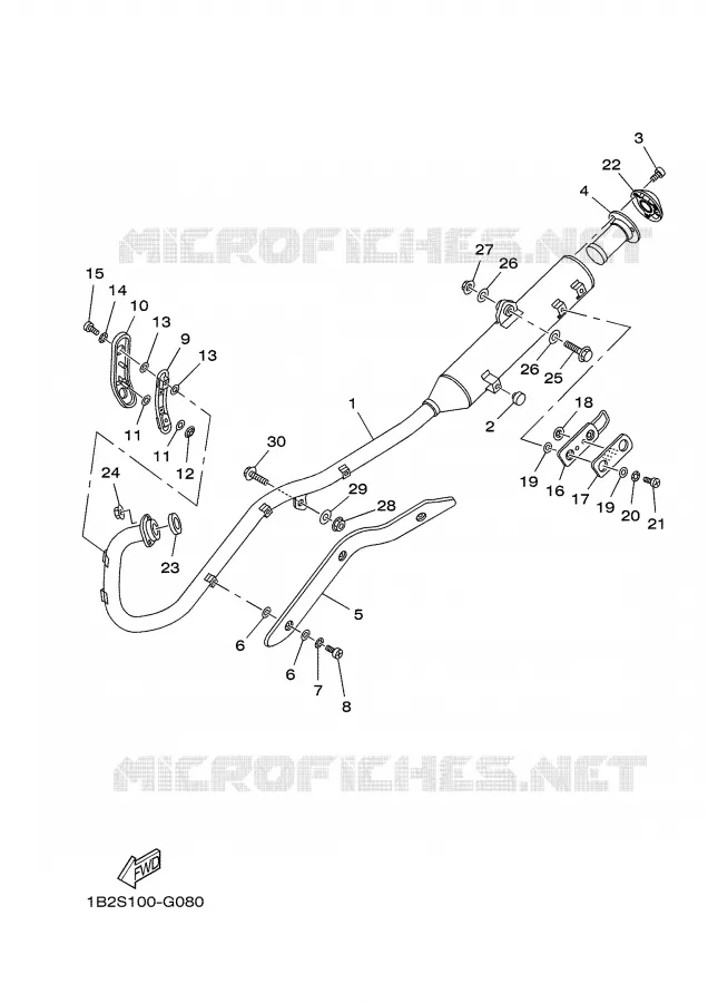 EXHAUST Yamaha MOTO 125 2008 TTR  TTR125LX