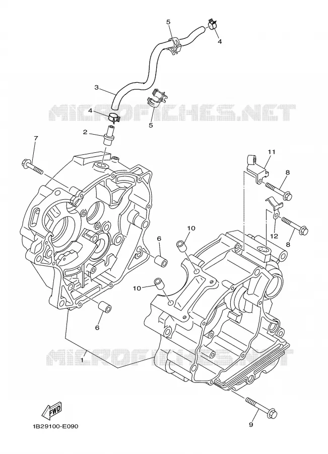 CRANKCASE Yamaha MOTO 125 2008 TTR  TTR125LX