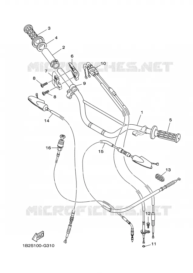 HANDLEBAR & CABLES Yamaha MOTO 125 2008 TTR  TTR125LX