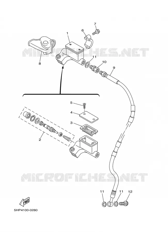 FRONT MASTER CYLINDER Yamaha MOTO 125 2009 TTR  TT-R125LY