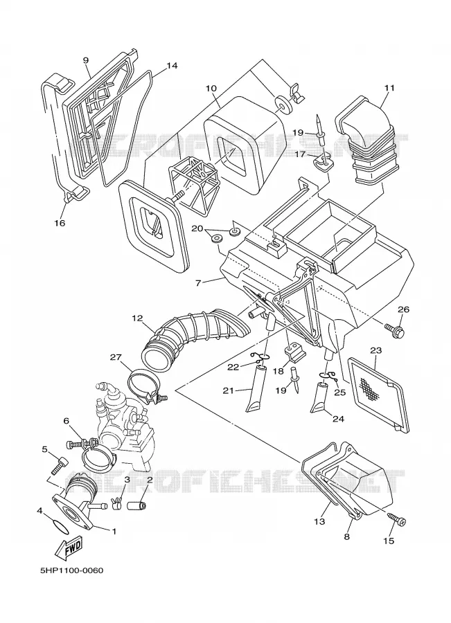 INTAKE Yamaha MOTO 125 2000 TTR  TTR125M