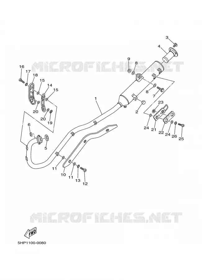 EXHAUST Yamaha MOTO 125 2000 TTR  TTR125M