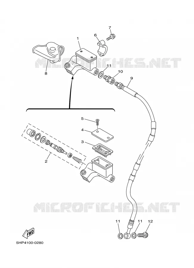 FRONT MASTER CYLINDER Yamaha MOTO 125 2007 TTR  TTR125W
