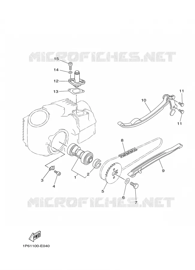 CAMSHAFT / TIMING CHAIN Yamaha MOTO 50 2007 TTRE  TTR50E