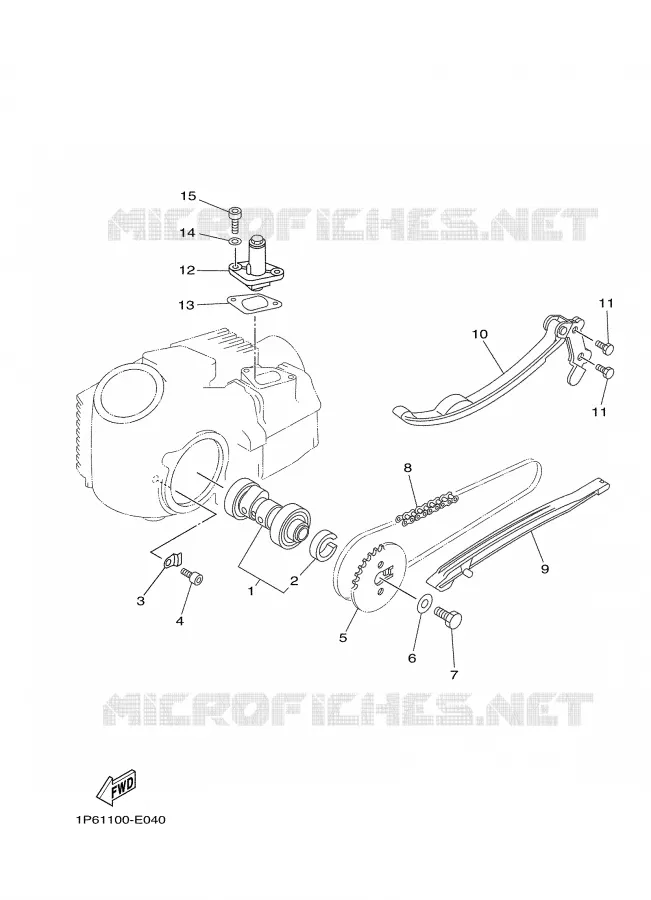 CAMSHAFT / TIMING CHAIN Yamaha MOTO 50 2008 TTRE  TTR50E