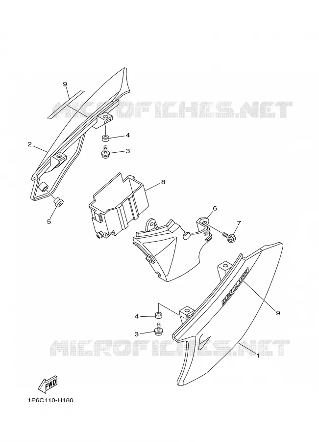 SIDE COVER Yamaha MOTO 50 2009 TTRE  TTR50E