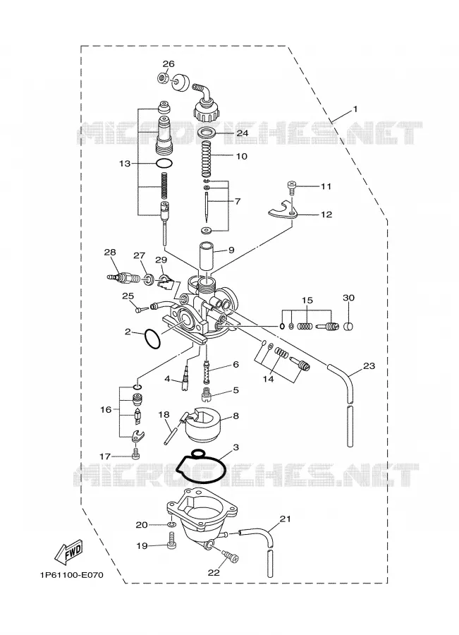CARBURETOR Yamaha MOTO 50 2007 TTRE  TTR50EW