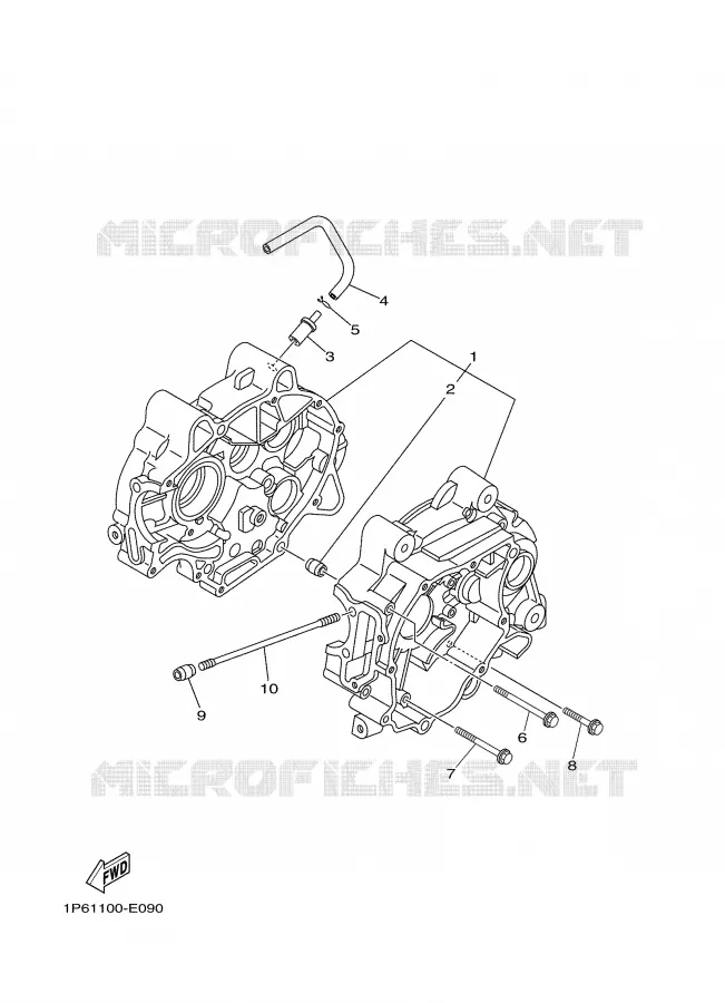 CRANKCASE Yamaha MOTO 50 2008 TTRE  TTR50EX