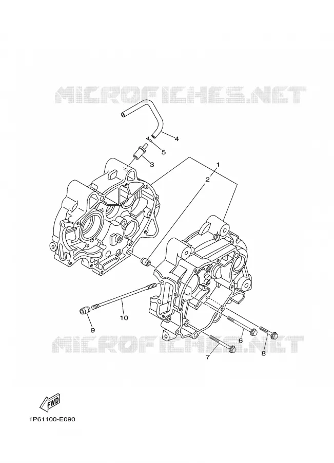CRANKCASE Yamaha MOTO 50 2009 TTRE  TTR50EY