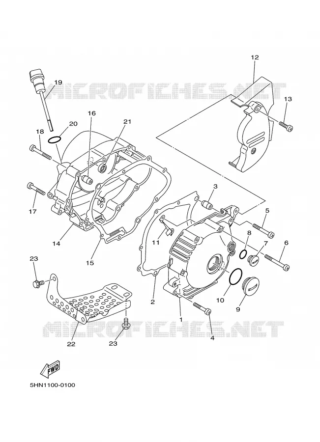 COVER - ENGINE 1 Yamaha MOTO 90 2000 TTR  TTR90