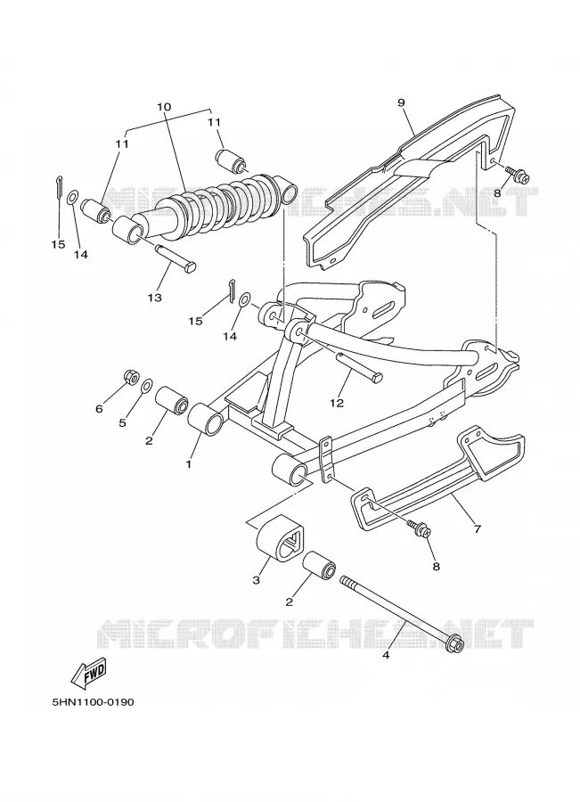 SWINGARM / SHOCK ABSORBER Yamaha MOTO 90 2000 TTR  TTR90