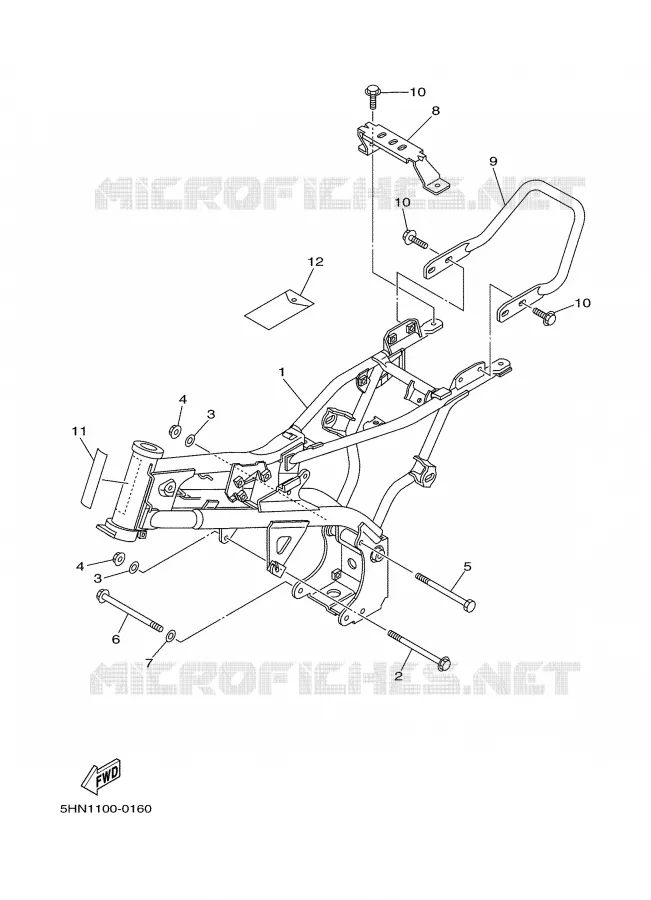 FRAME Yamaha MOTO 90 2001 TTR  TTR90
