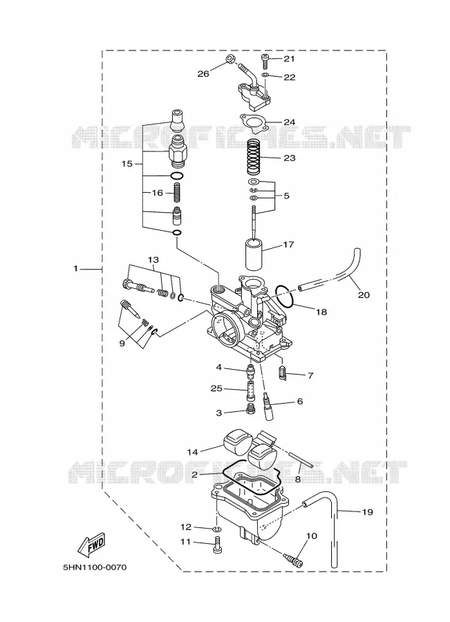 CARBURETOR Yamaha MOTO 90 2002 TTR  TTR90