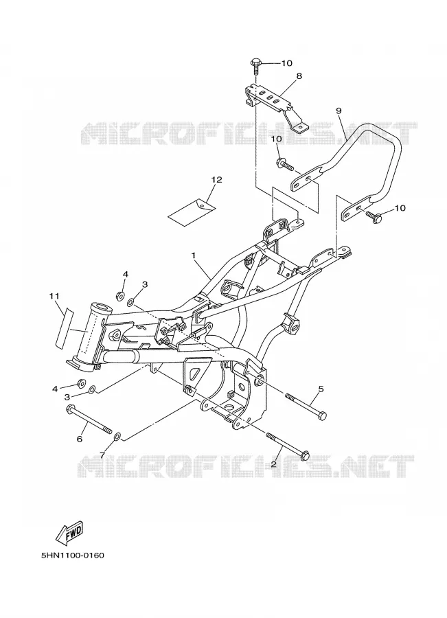 FRAME Yamaha MOTO 90 2004 TTR  TTR90