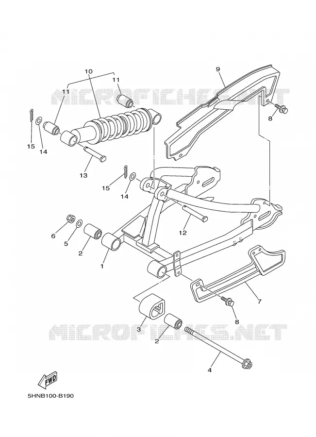 SWINGARM / SHOCK ABSORBER Yamaha MOTO 90 2004 TTR  TTR90