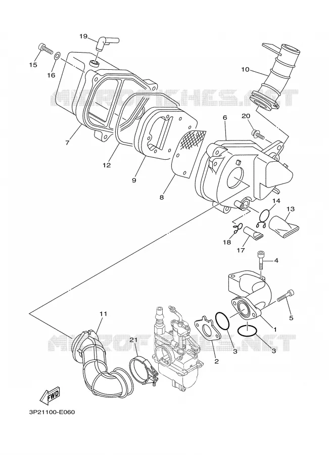 INTAKE Yamaha MOTO 90 2007 TTR  TTR90