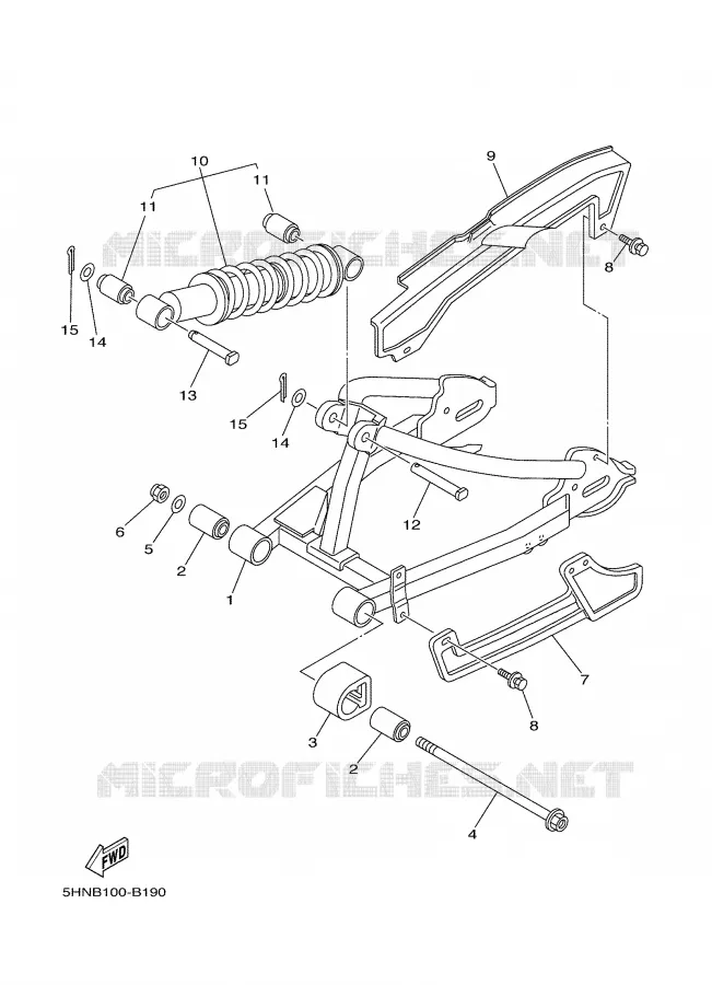 SWINGARM / SHOCK ABSORBER Yamaha MOTO 90 2003 TTRE  TTR90E