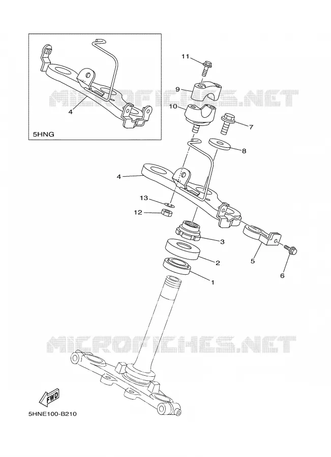 STEERING Yamaha MOTO 90 2003 TTRE  TTR90E