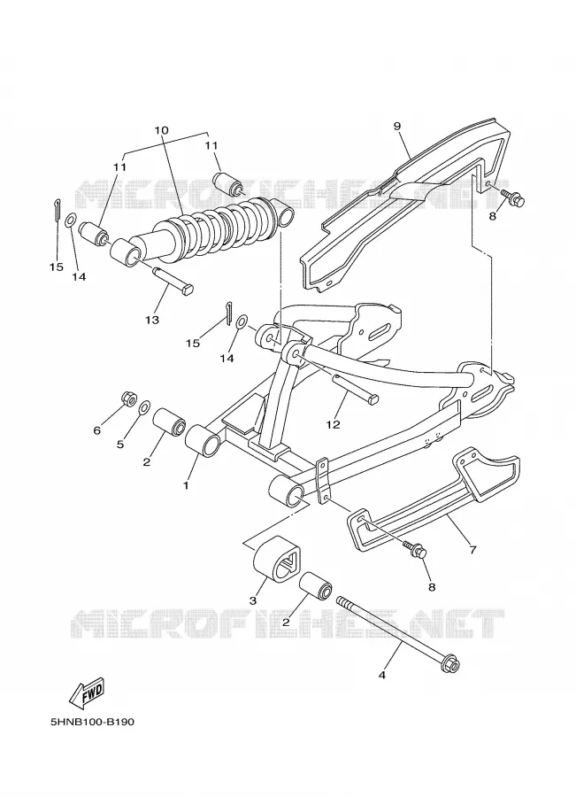 SWINGARM / SHOCK ABSORBER Yamaha MOTO 90 2004 TTRE  TTR90E