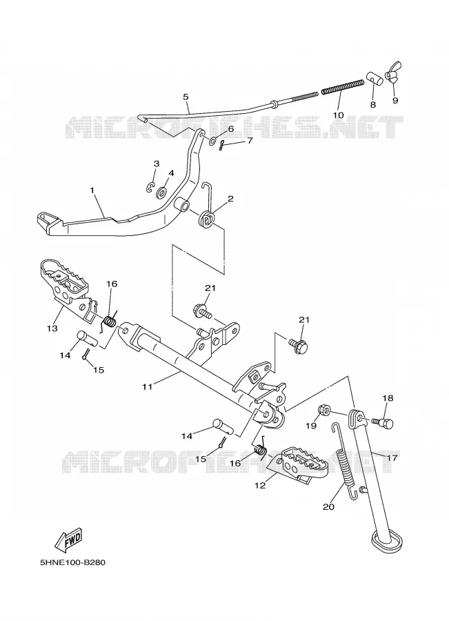 STAND / FOOTREST Yamaha MOTO 90 2003 TTRE  TTR90ER